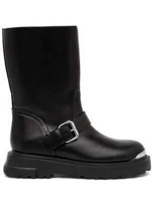 Furla Attitude Leather mid-calf Boots | Black | FARFETCH