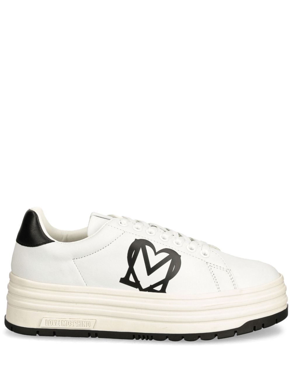 Love Moschino logo-print trainers - White