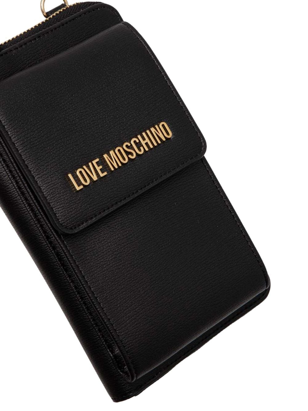 Shop Love Moschino Logo-lettering Purse In Schwarz