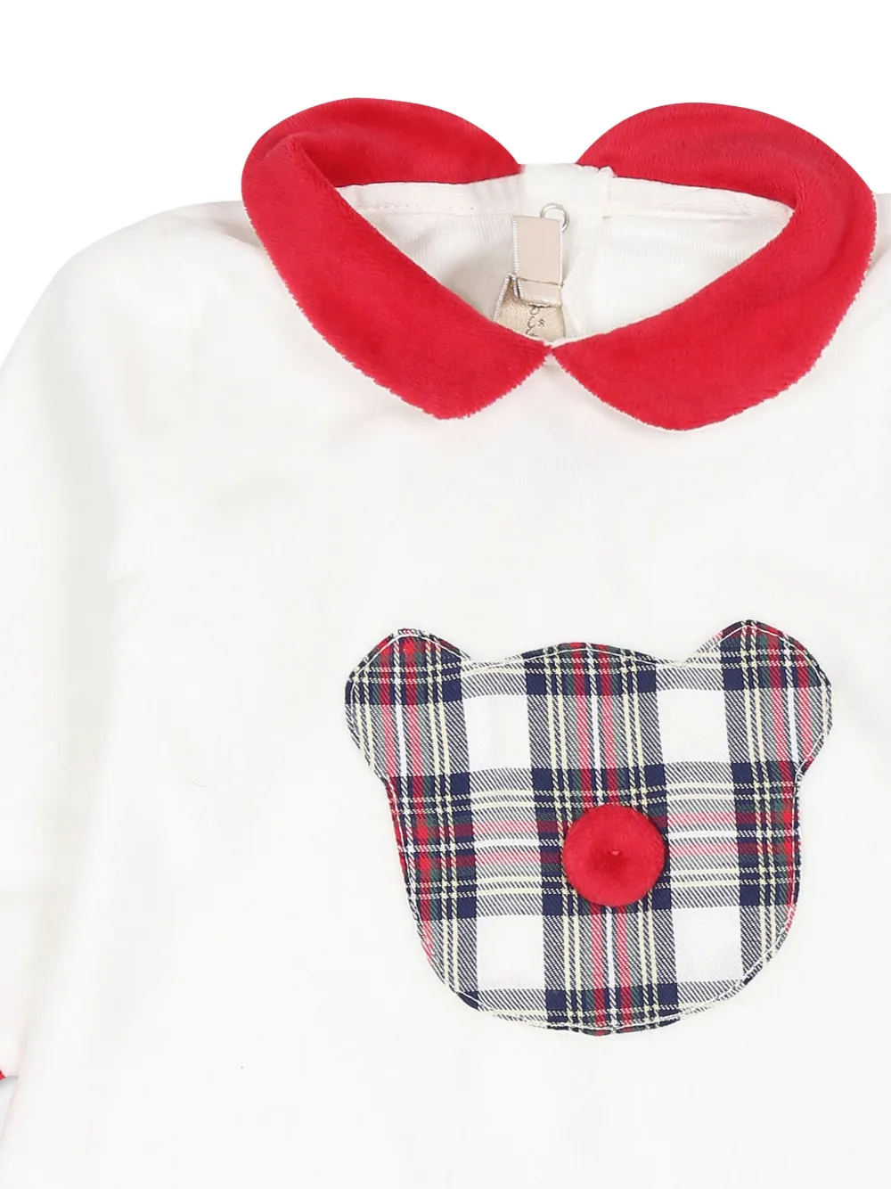La Stupenderia Pyjama met beerapplicatie Wit