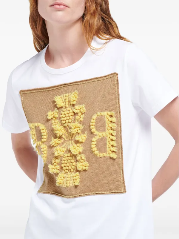 BARRIE Bロゴ Tシャツ Sparkling T-Shirt with Barrie logo cashmere patch