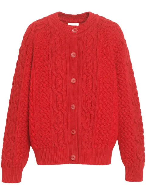 Barrie cable-knit cashmere cardigan 