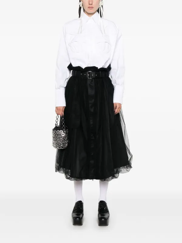 国産品 Kei Noir Ninomiya FARFETCH | Black | Skirt Midi Belted スカート