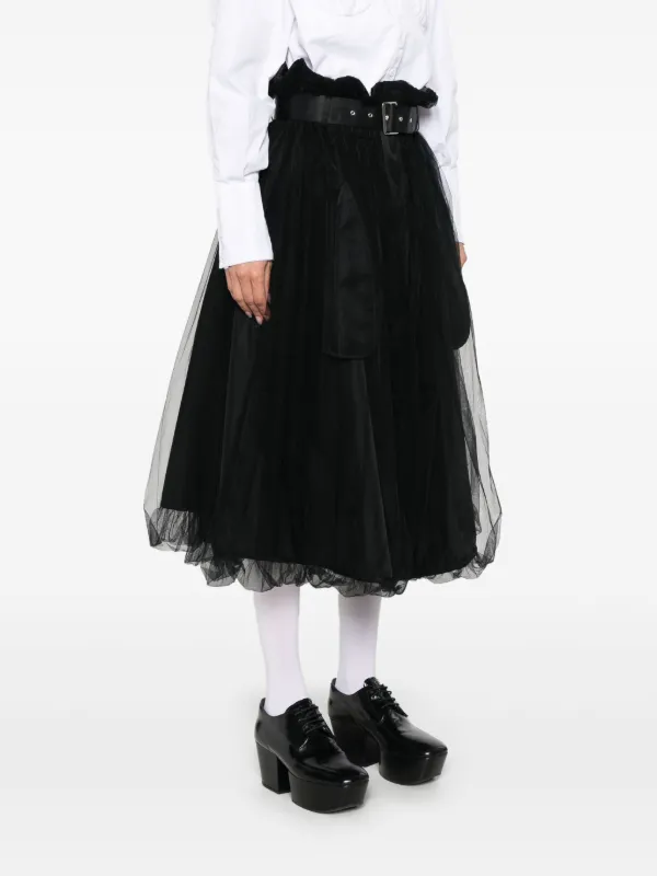 【クーポン対象外】 Noir Kei Ninomiya Belted Midi Skirt | Black | FARFETCH スカート