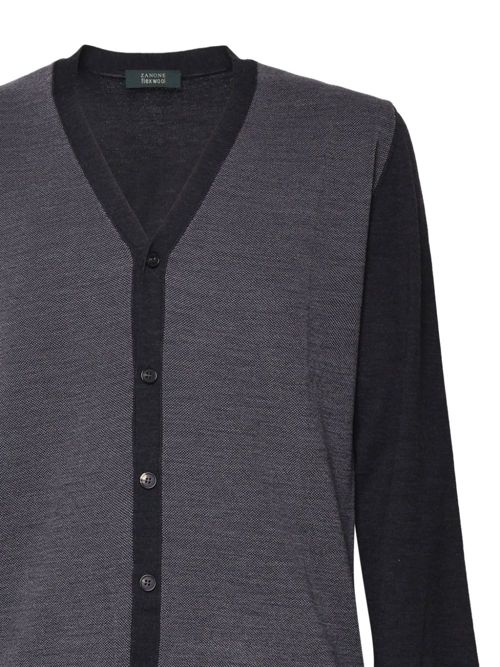 Shop Zanone Cotton Cardigan In Grey