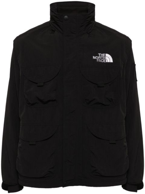 The North Face logo-embroidered zip-up military jacket