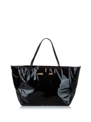 Valentino Garavani Pre-Owned エナメルレザーサッチェルバッグ 