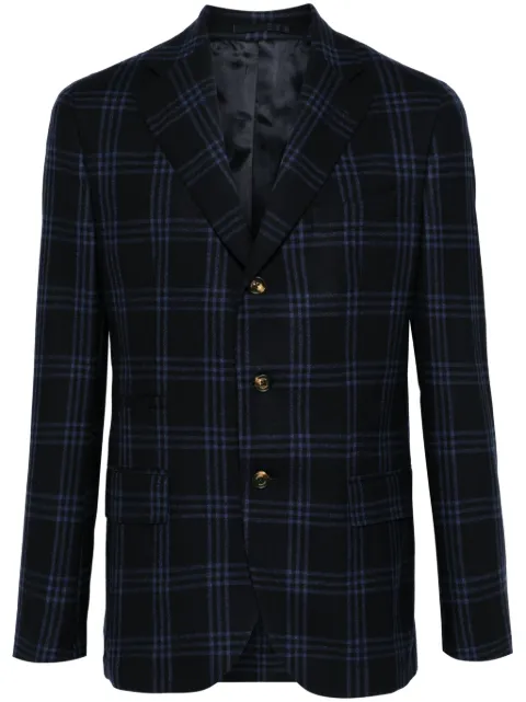 Eleventy blazer con motivo de cuadros