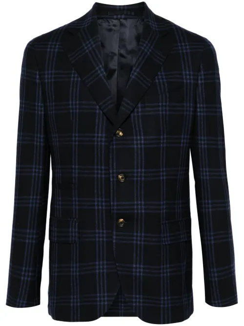 Eleventy blazer à carreaux - Bleu - Eleventy - Modalova
