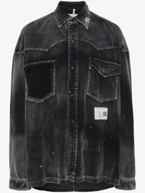Maison MIHARA YASUHIRO distressed-finish corduroy shirt