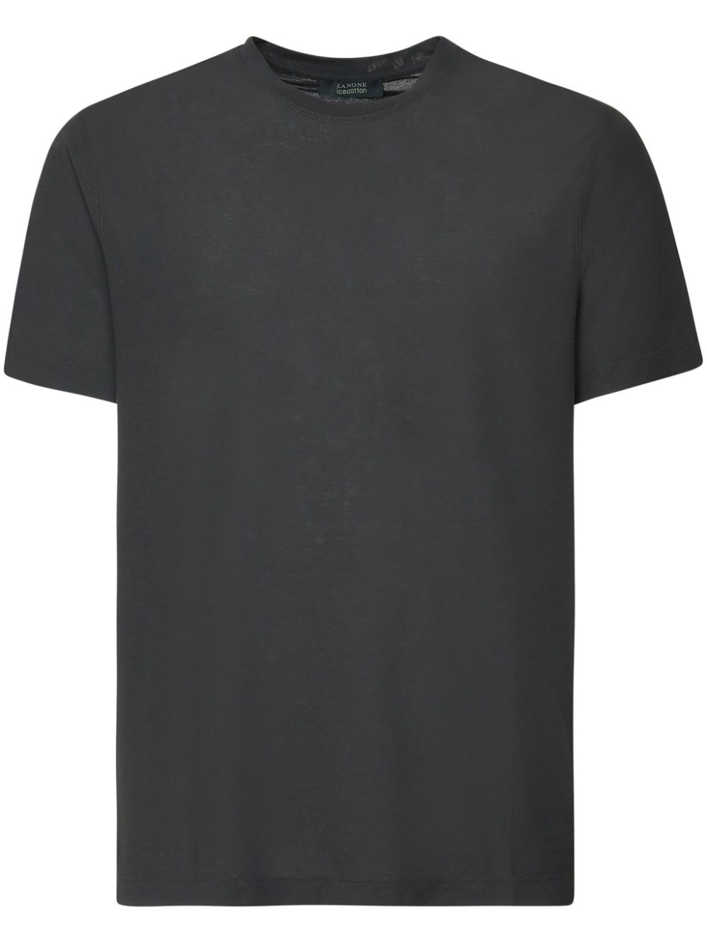 Shop Zanone Crew-neck Cotton T-shirt In Grey