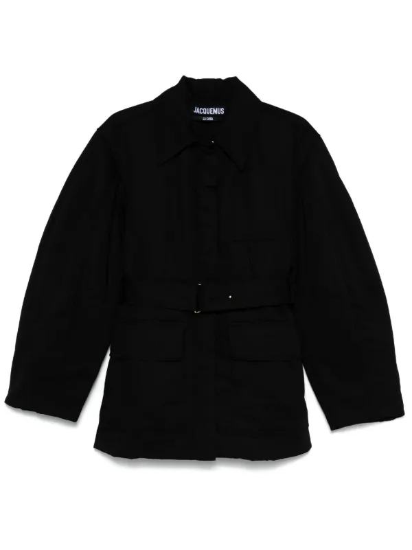 ★JACQUEMUS★ La Best Amaro Jacket Black 231JA0231333990 231 Jacquemus La Veste Amaro Wool Twill Ties Blazer In Black