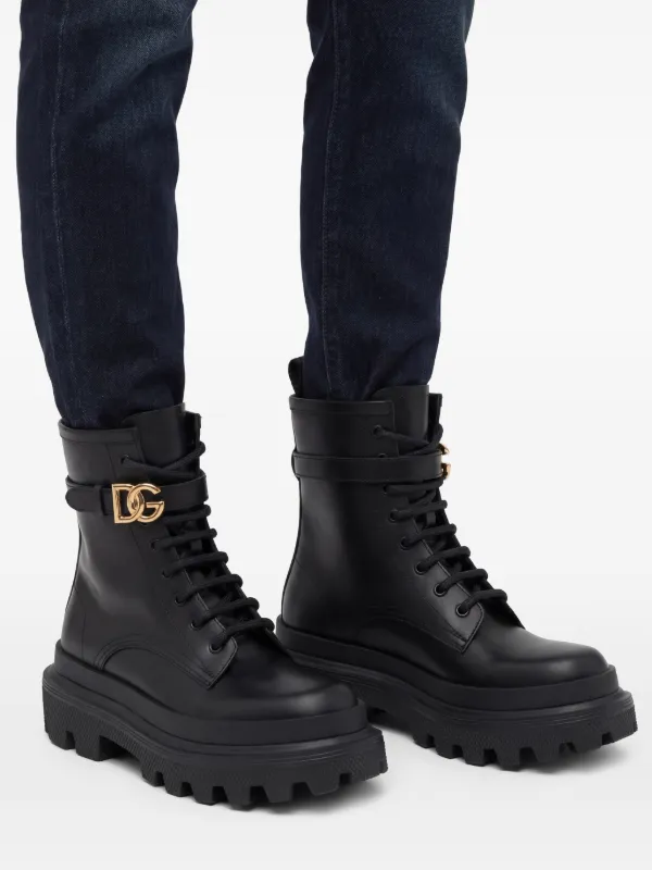 Dolce & Gabbana logo-buckle Boots | Black | FARFETCH
