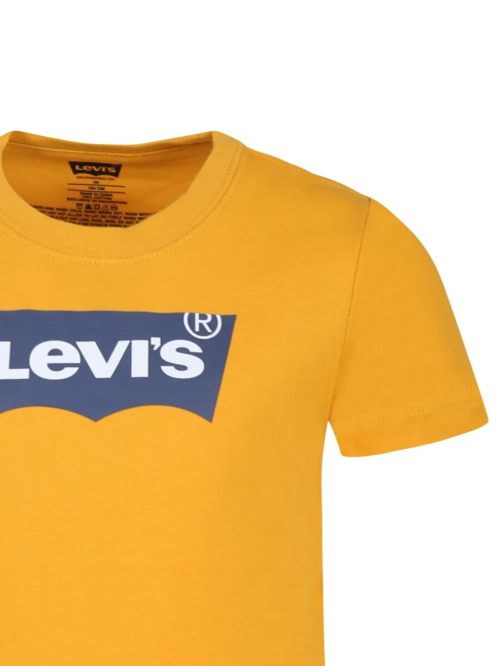 Levi's Kids T-shirt met logoprint Geel