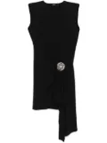 Amen crystal-embellished appliqué mini dress - Black