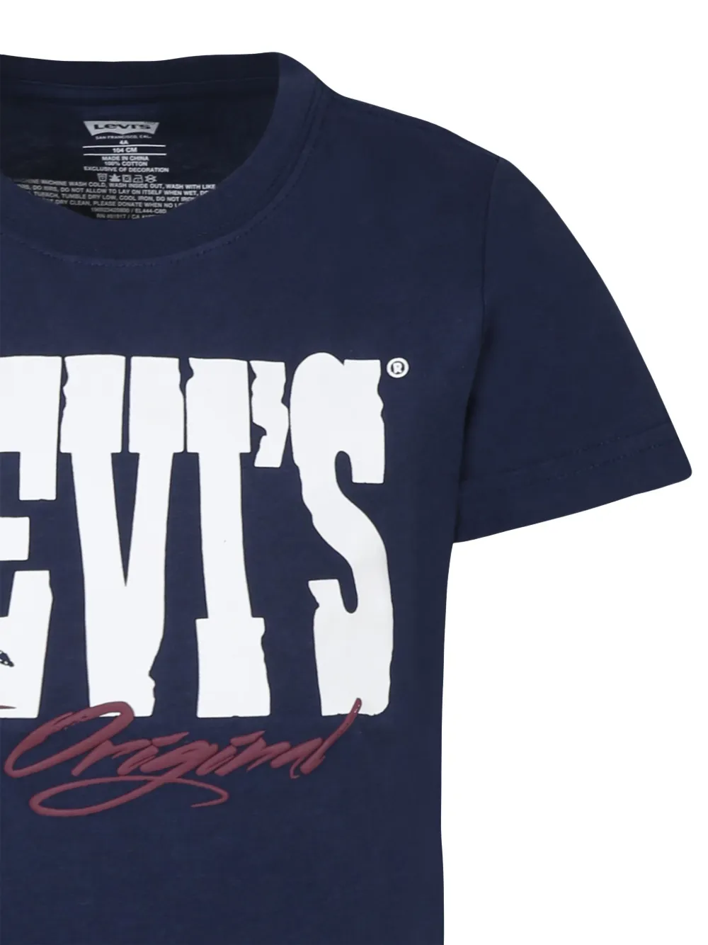 Levi's Kids T-shirt met logoprint Blauw