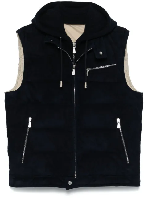 Eleventy suede gilet
