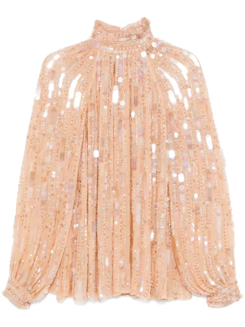 Blouse brodée de sequins - Amen - Modalova