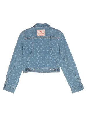 Moon Laser Denim Cropped Jacket • Marine Serre