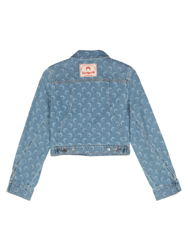 marine serre moon monogram denim jacket