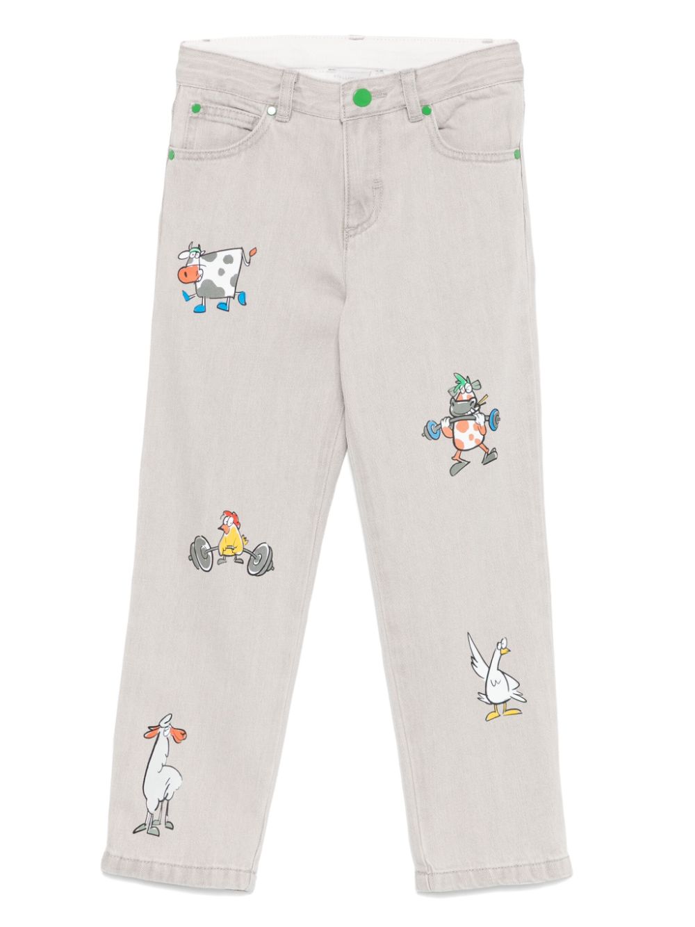 Stella McCartney Kids cartoon-print jeans - Grey