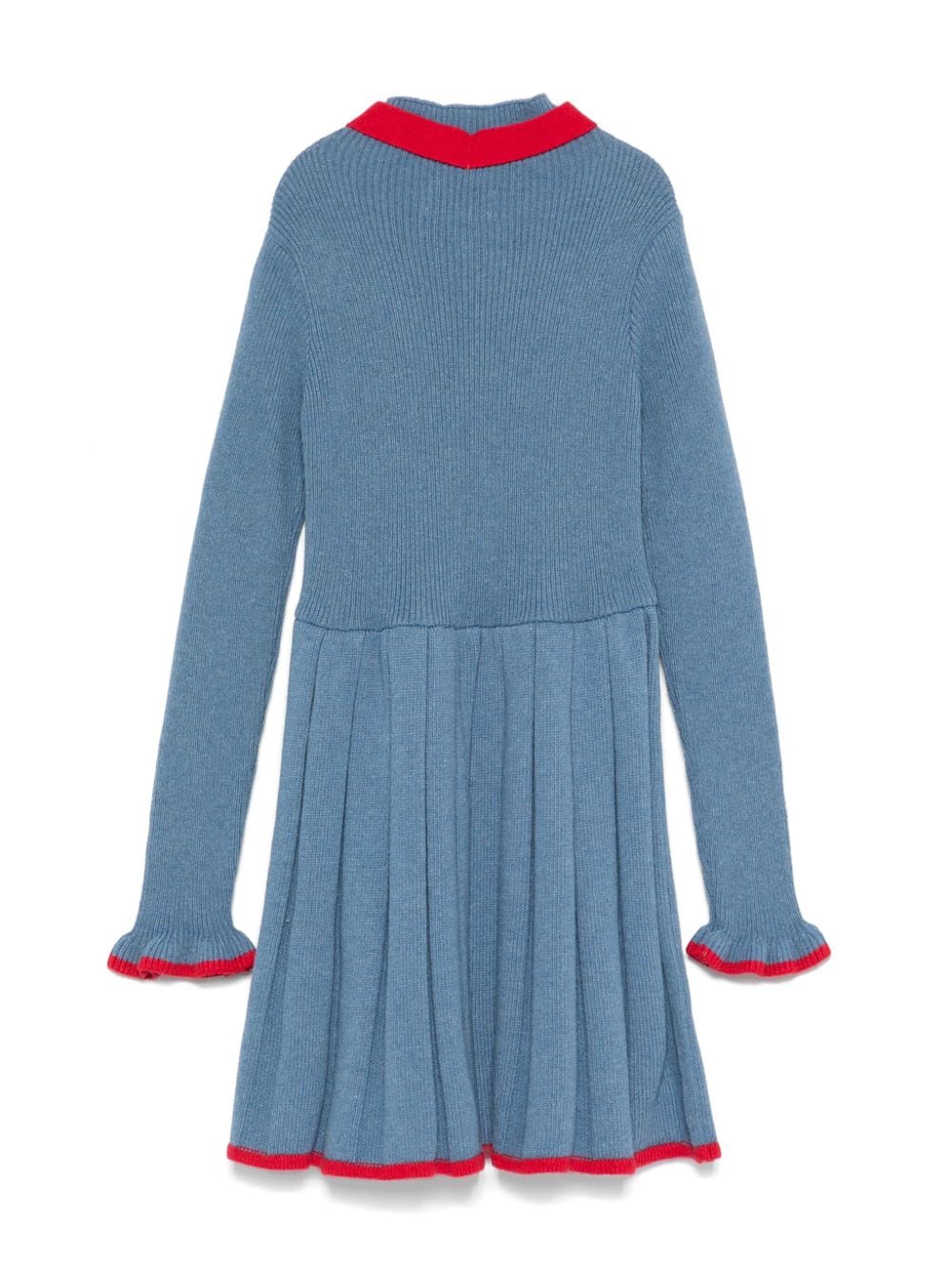 Mi Mi Sol attached-scarf dress - Blauw