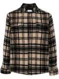 Eleventy checkered shirt jacket - Black