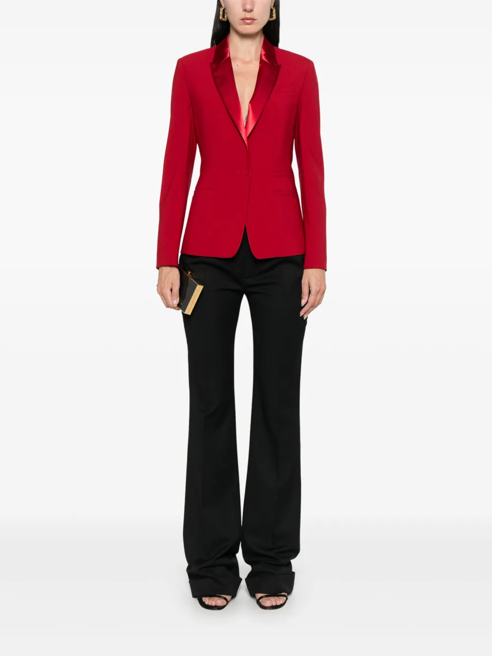 DONDUP Blazer met enkele rij knopen - Rood