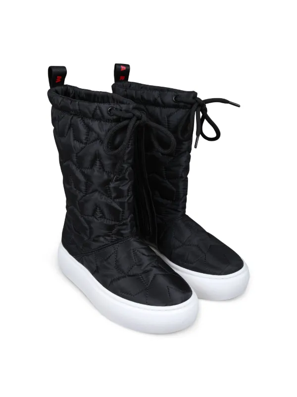 Black quilted boots hotsell