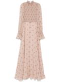 Blumarine floral-print silk maxi dress - Brown