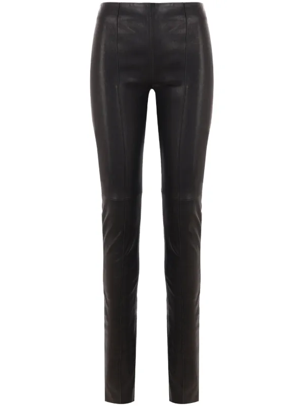 Ann Demeulemeester レザー レギンス | ブラック | FARFETCH JP