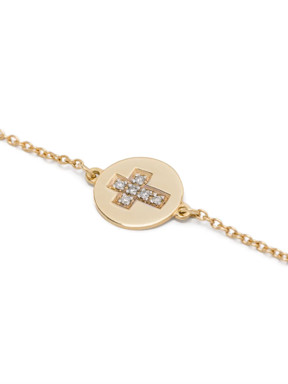 Brumani 18kt Yellow Gold Cross Diamond Bracelet 