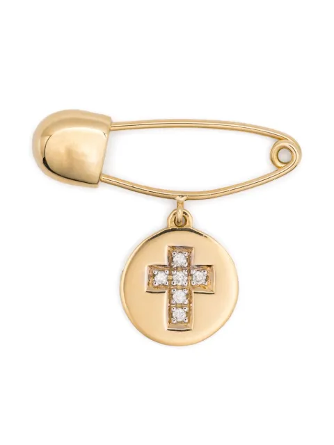 Brumani 18kt Gelbgold-Kreuzanstecknadel mit Diamant