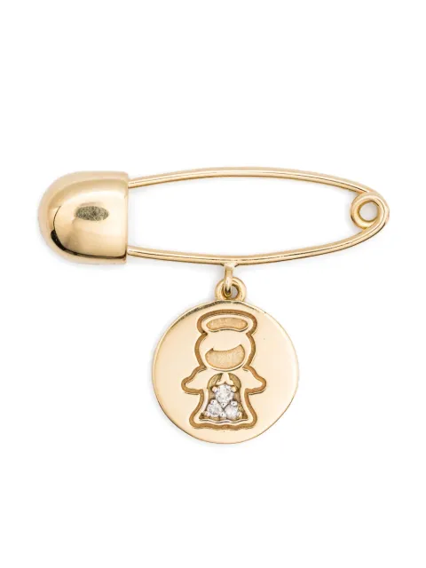Brumani 18kt Guardian Angel Gelbgoldanstecknadel mit Diamanten