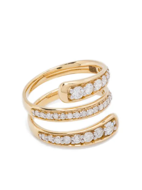Brumani 18kt yellow gold diamond ring