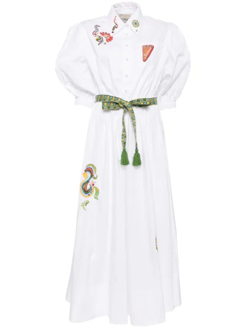 ALEMAIS Strike embroidered midi dress