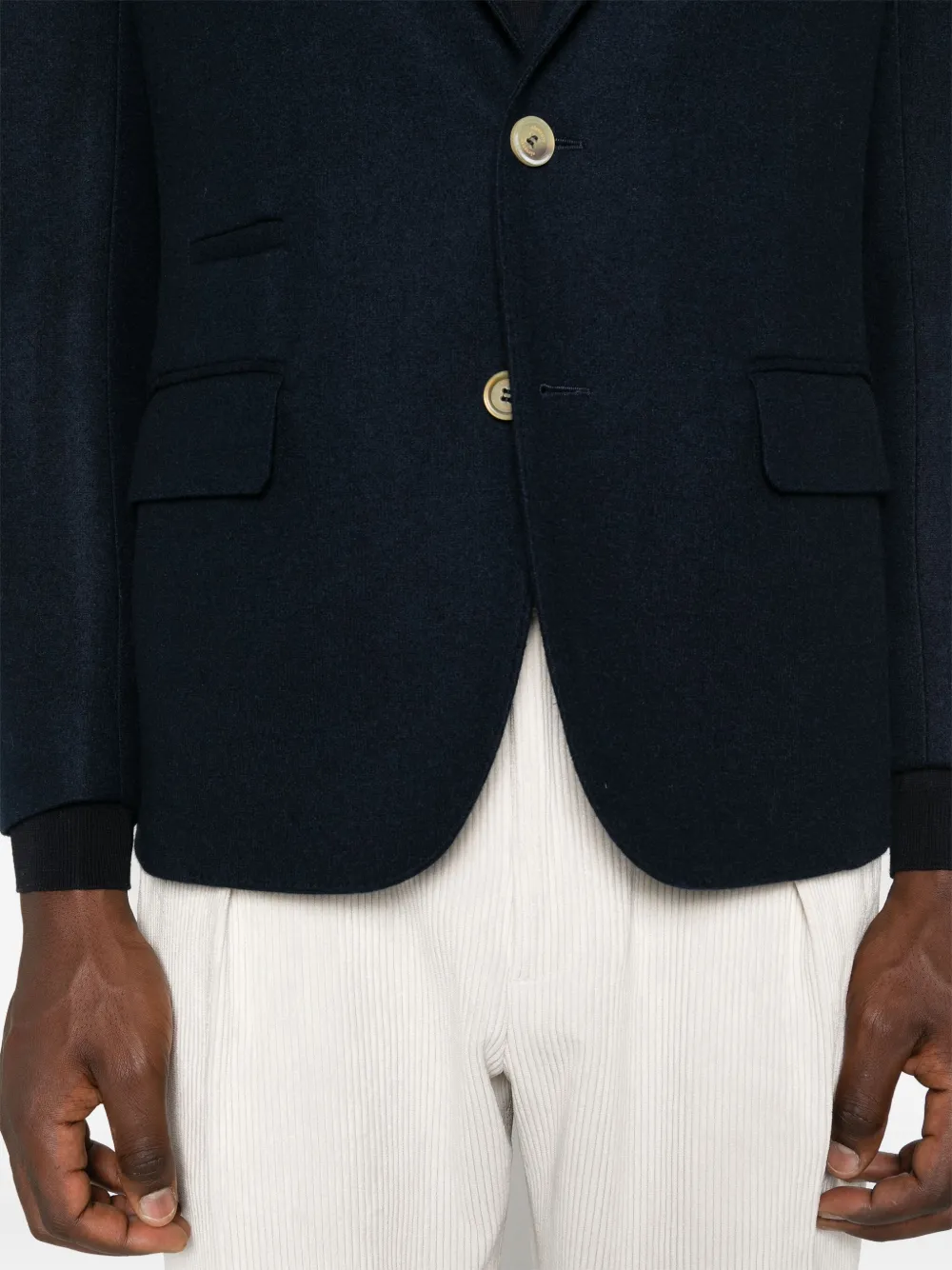 Eleventy Vilten blazer Blauw