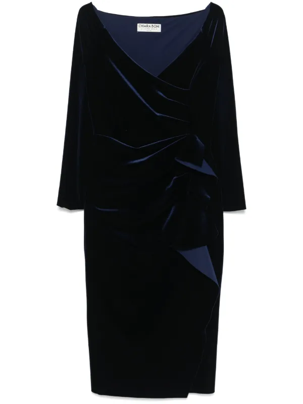 CHIARA BONI La Petite Robe Silveria Midi Dress Blue FARFETCH JO
