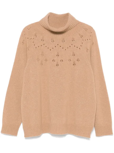 TWINSET roll-neck lurex jumper