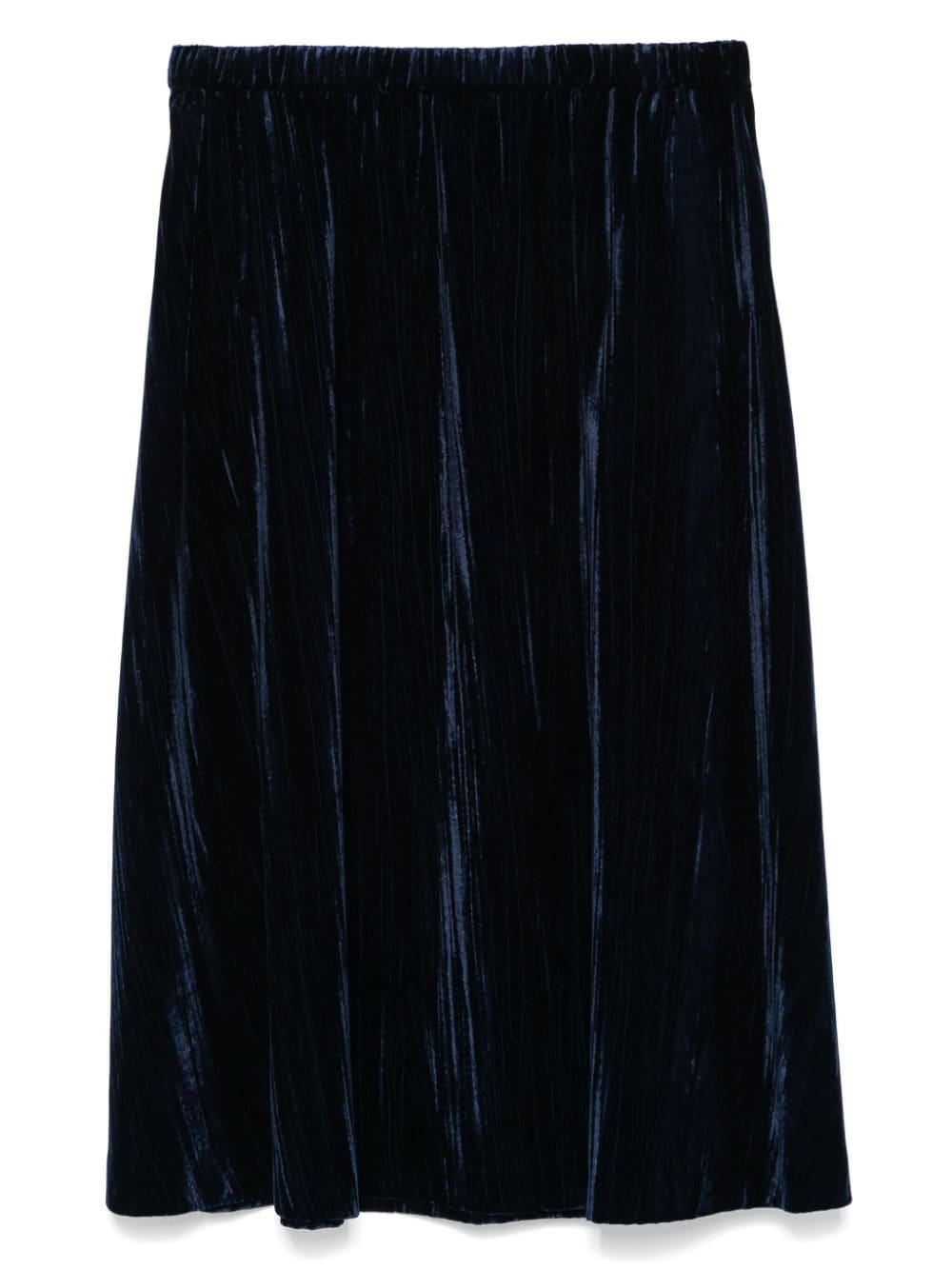 Shop Aspesi Velvet Midi Skirt In Blue