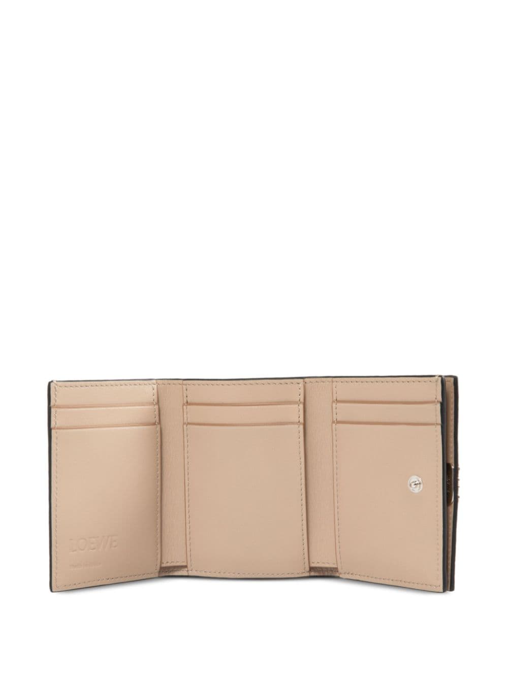 Shop Loewe Anagram Tri-fold Wallet In Neutrals