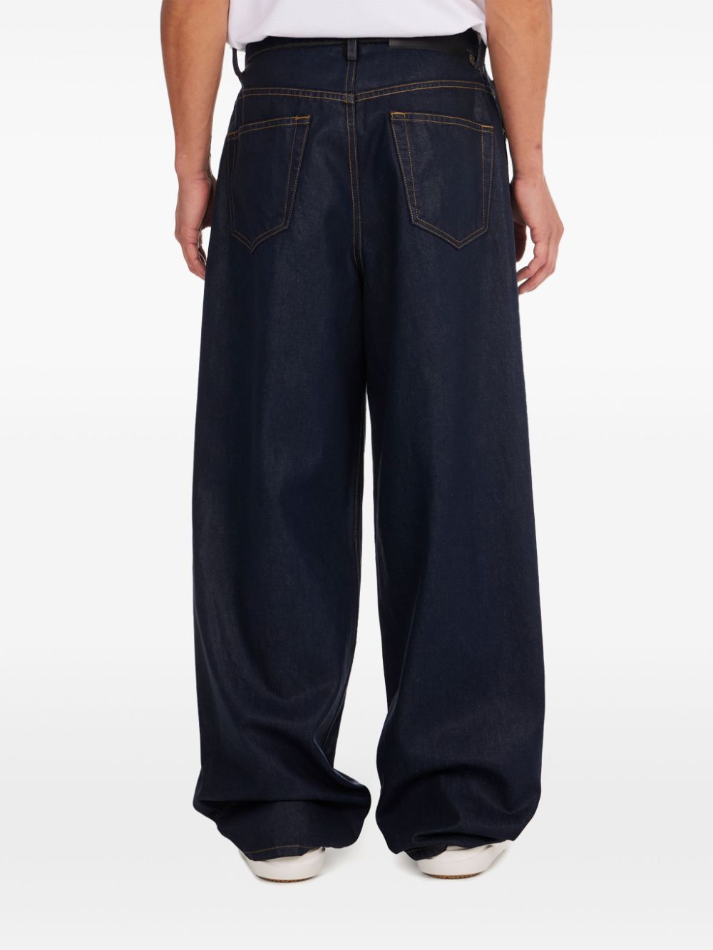 Shop Nahmias Cotton Wide-leg Jeans In Braun