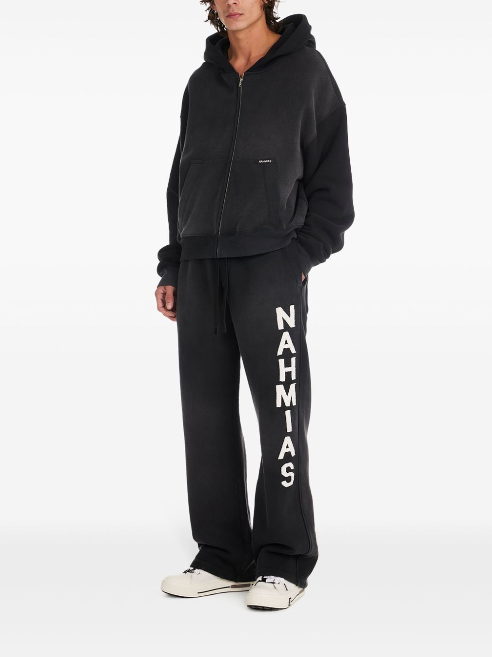 Nahmias logo-appliqué track pants - Zwart