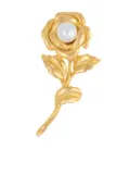 Susan Caplan Vintage 1980s rose brooch - Gold