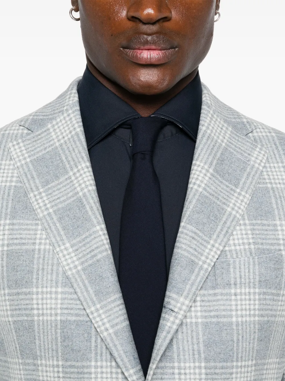 Eleventy Geruite blazer Blauw