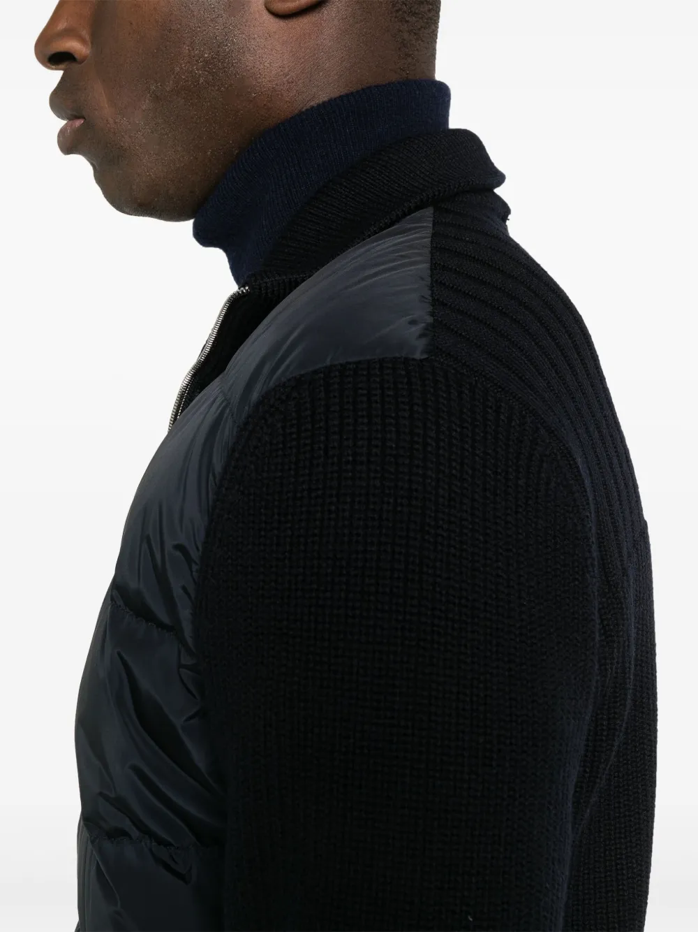 Herno Jack met gewatteerde vlakken Blauw
