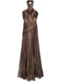 Iris Serban Floris maxi dress - Brown