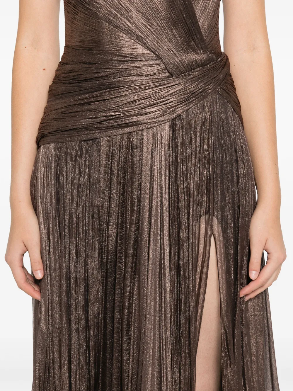 Iris Serban Floris maxi-jurk Bruin