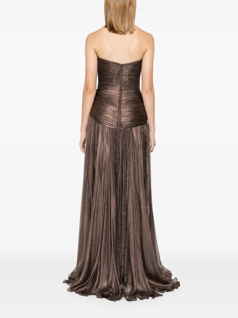 Iris Serban Floris maxi-jurk Bruin