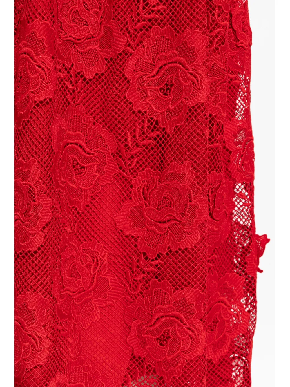 Self-Portrait Midi-jurk met bandeau-effect Rood